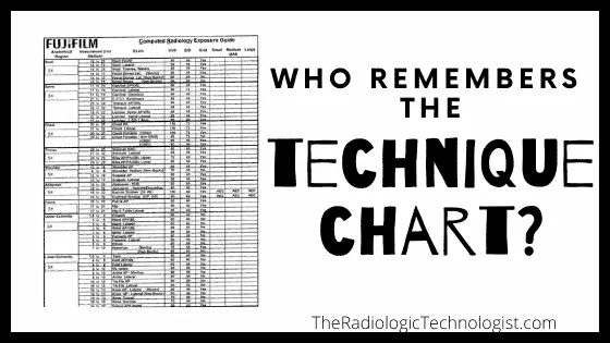 X Ray Techniques Chart Template